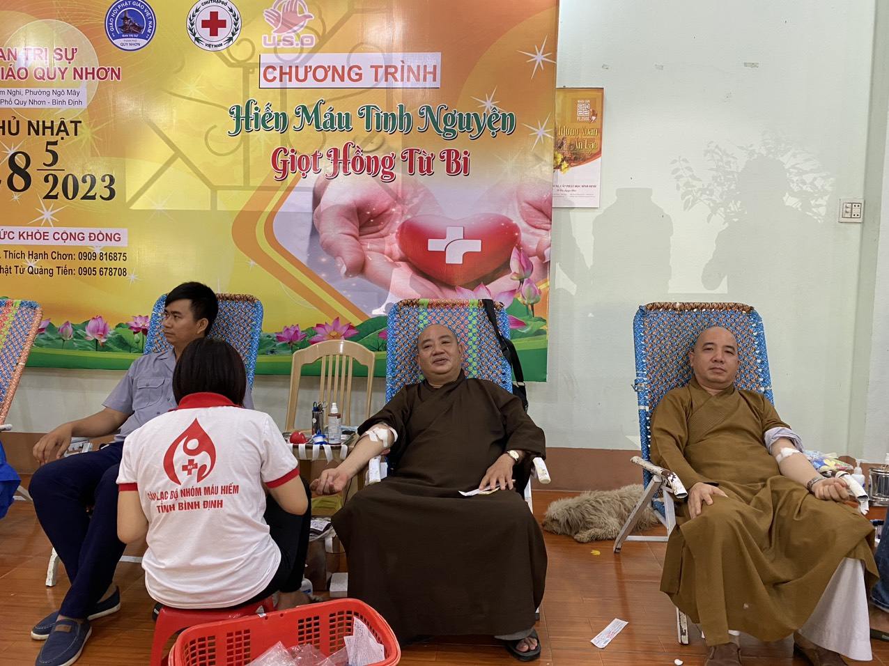 Quy Nhơn: Phật giáo thành phố hiến máu lần thứ 6 nhân mùa Phật đản PL.2567.